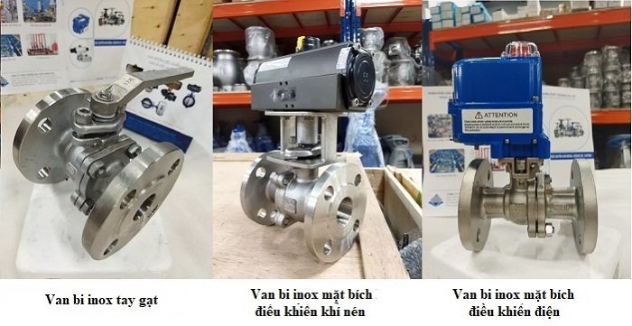 Hình ảnh các dạng van bi inox
