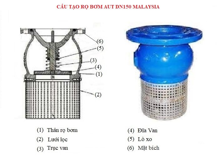 Cấu tạo rọ bơm AUT Malaysia