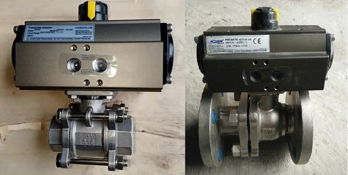 Van bi inox điều khiển khí nén